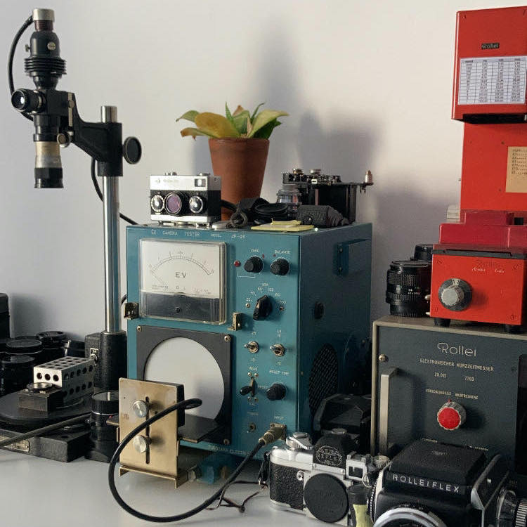 Camera testing equipment - collimator, EE tester and shutter speed tester