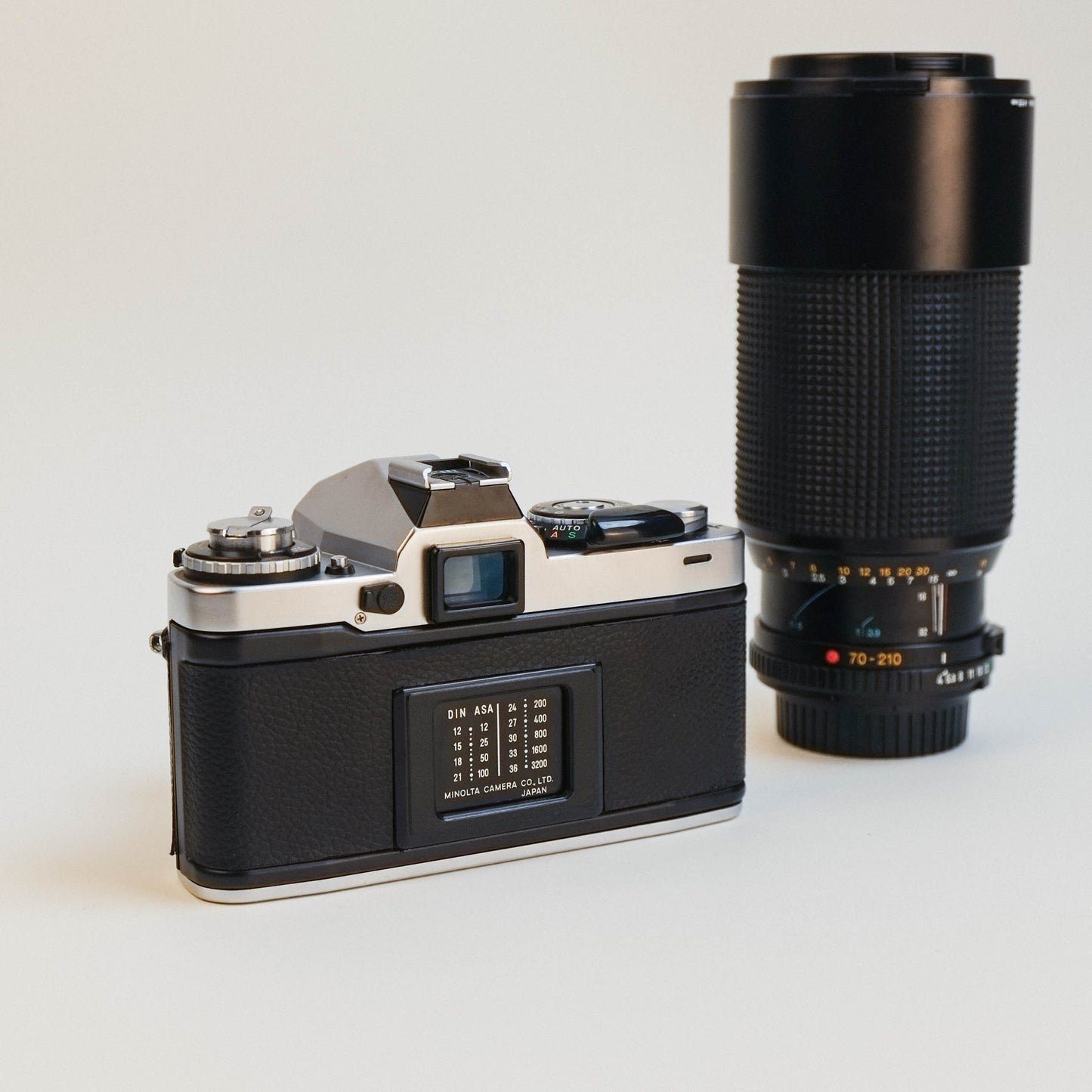 Minolta XD7 /w MD Rokkor 45mm f2 & 70-210mm f4 lenses [35mm kit]